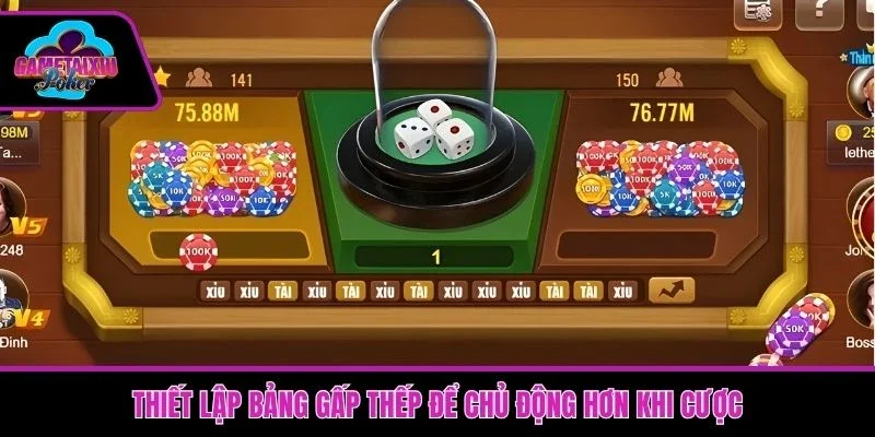 Thiết lập bảng gấp thếp để chủ động hơn khi cược
